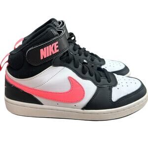 NIKE Girls High Top Hot Pink and Black Sneakers 4y